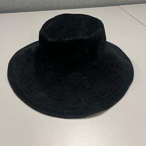 Nordstrom Leather Black Bucket Hat